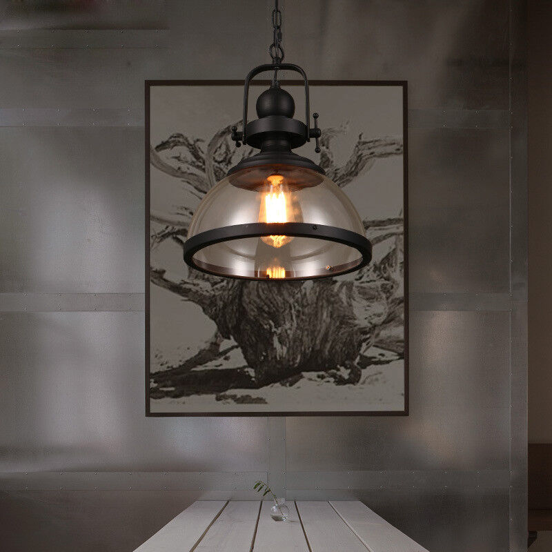 Lisslune | Antique Glass Iron Retro Industrial Chandelier Pendant Ceiling Lights