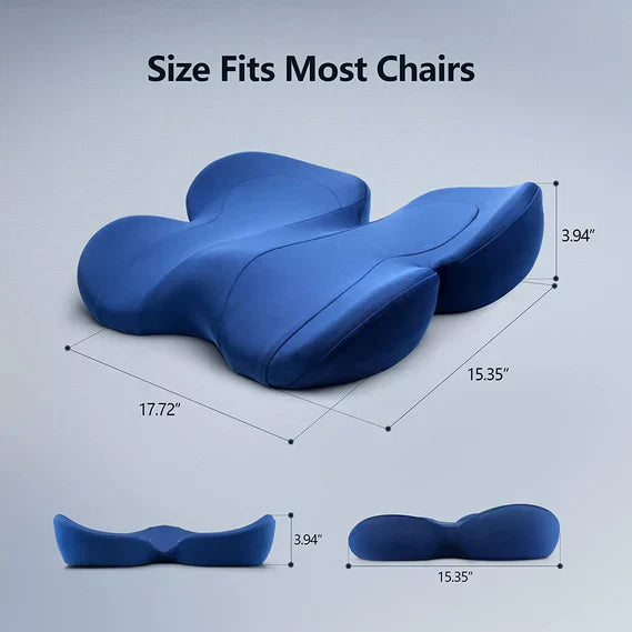 Lisslune | OrthoComfort Seat Cushion with Memory Foam and Ergonomic Shape