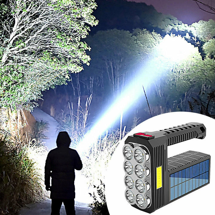 Lisslune | Solar LED Flashlight – Waterproof, powerful handheld spotlight with lithium battery