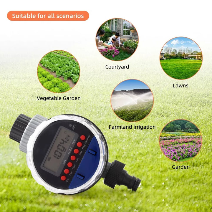Lisslune | Digital irrigation clock with LCD display – Automatic garden irrigation for plants