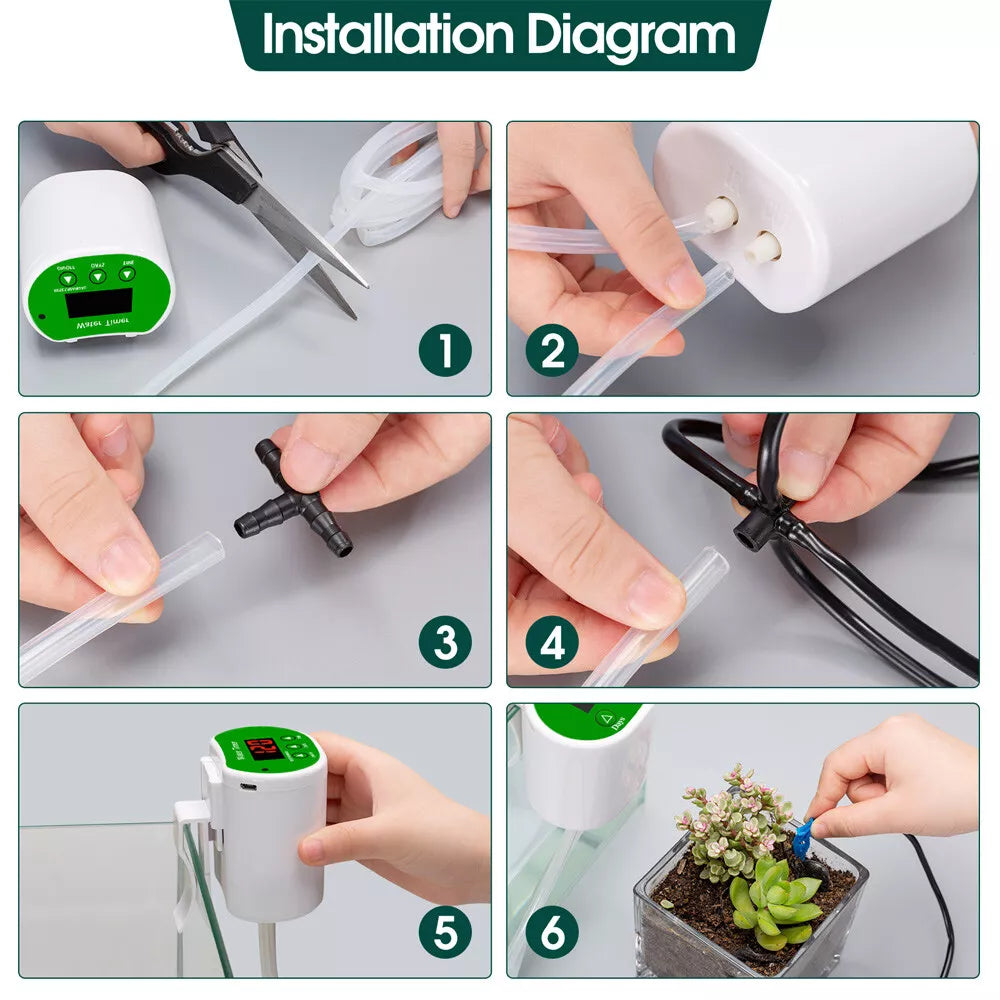 Lisslune | Automatic Watering System for Indoor Plants | Smart Irrigation with Pump & Timer