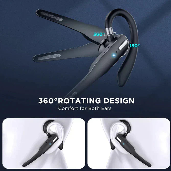 Lisslune | Trucker Dual Mic Wireless Bluetooth 5.1 Noise Cancelling Headset/Earphones