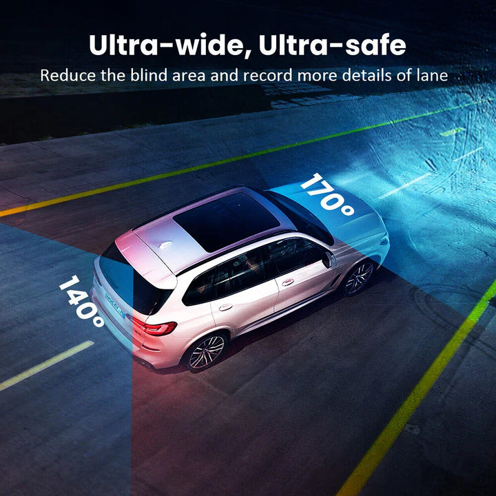 Lisslune | Rearview Mirror Dash Cam 4K Front & Rear | CarPlay & Smart Driving Assistant
