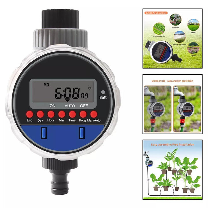 Lisslune | Digital irrigation clock with LCD display – Automatic garden irrigation for plants