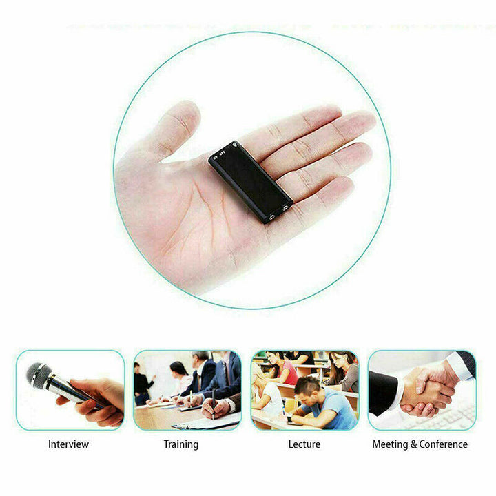 Lisslune | Mini Voice Recorder – Mini Audio Recorder – Mini Recording Device – Smallest Hidden Audio Recorder