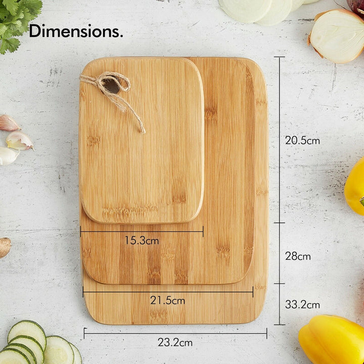 Lisslune | Bamboo Cutting Board Set – 3-Piece Sustainable Cutting Boards for Kitchen