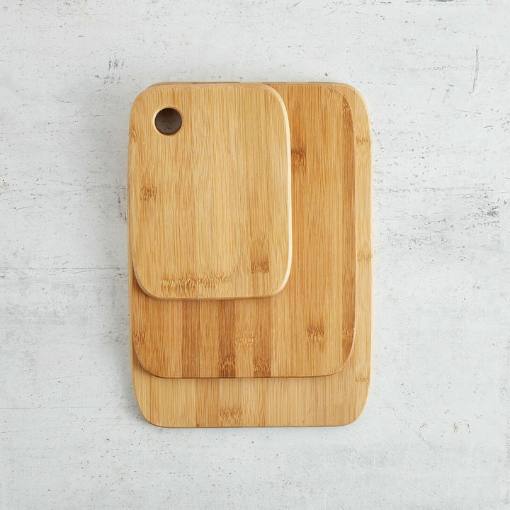 Lisslune | Bamboo Cutting Board Set – 3-Piece Sustainable Cutting Boards for Kitchen