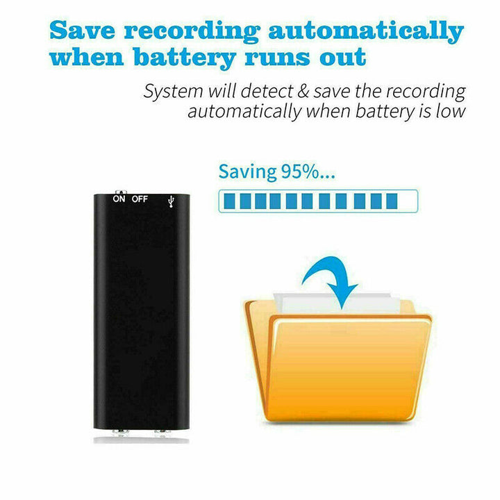 Lisslune | Mini Voice Recorder – Mini Audio Recorder – Mini Recording Device – Smallest Hidden Audio Recorder