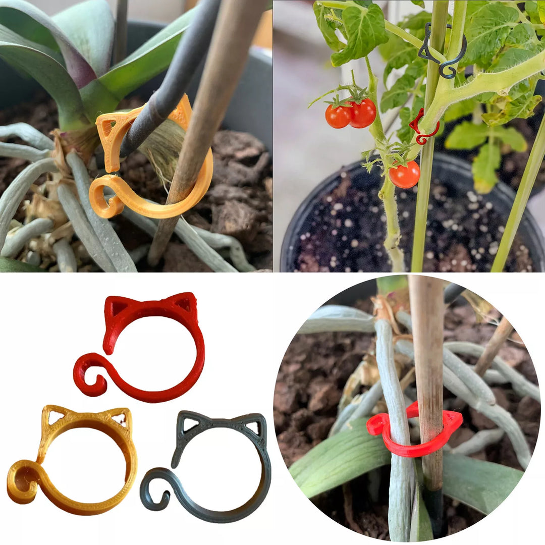 Lisslune | Cat-shaped Plant Clip – Cute Plant Support for Garden and House Plants