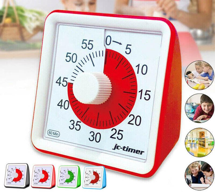 Lisslune | 60 Minute Visual Analog Timer Countdown Clock