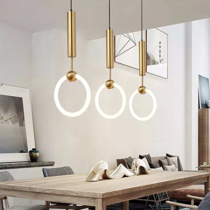 Lisslune | LED Pendant Light Fixture - Nordic Design with Simple Style - Ideal for Dining Room, Kitchen, and Living Room Lighting