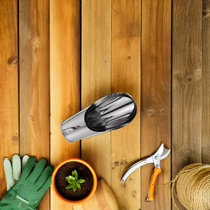 Lisslune | Stainless Steel Scoop for Potting Soil – Robust Planting Scoop for Garden and Balcony