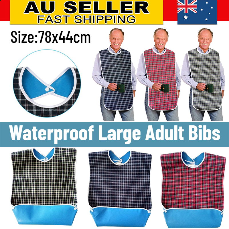 Lisslune | 2 x Adult Bibs Waterproof Protectors / Protector Disability