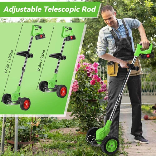 Lisslune | Powerful Electric Battery Operated Cordless Weed Eater / Grass Trimmer