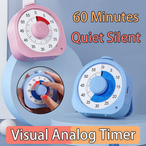 Lisslune | 60 Minute Visual Analog Timer Countdown Clock
