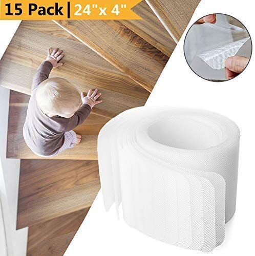 Lisslune | Clear Non-Slip Stair Tread Strips – Indoor Safety Grip Tape for Steps