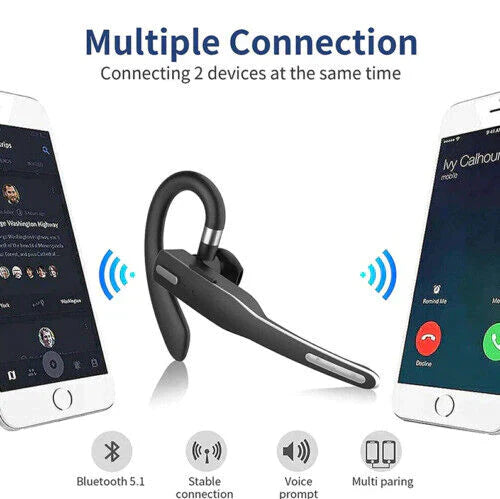 Lisslune | Trucker Dual Mic Wireless Bluetooth 5.1 Noise Cancelling Headset/Earphones