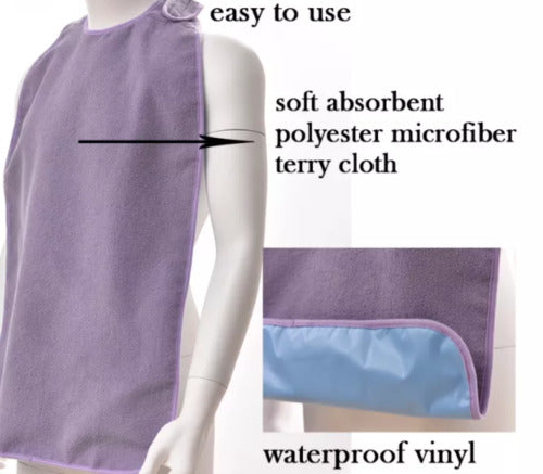 Lisslune | 2 x Adult Bibs Waterproof Protectors / Protector Disability