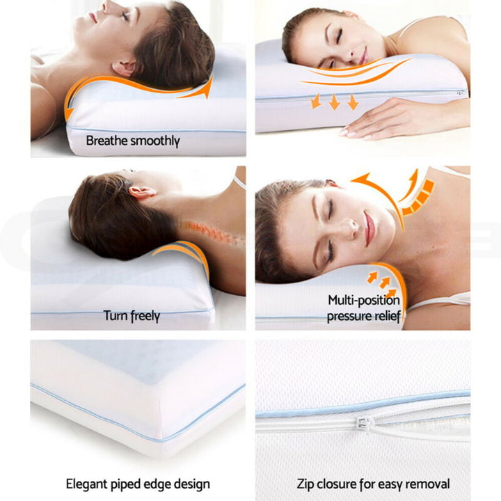 Lisslune | Deluxe memory foam pillow with cooling gel top
