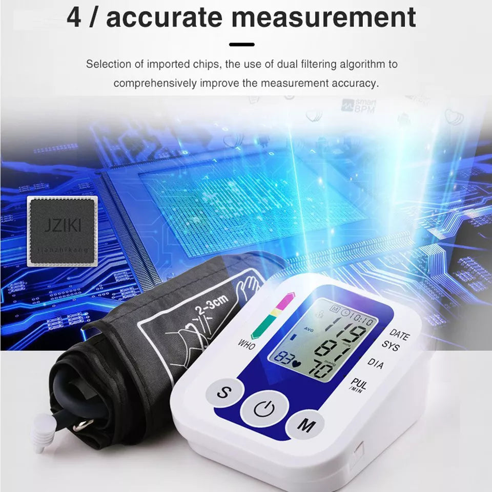 Lisslune | Digital Blood Pressure Monitor | Fully Automatic, Intellisense Technology & Memory Function for Home and Travel Use
