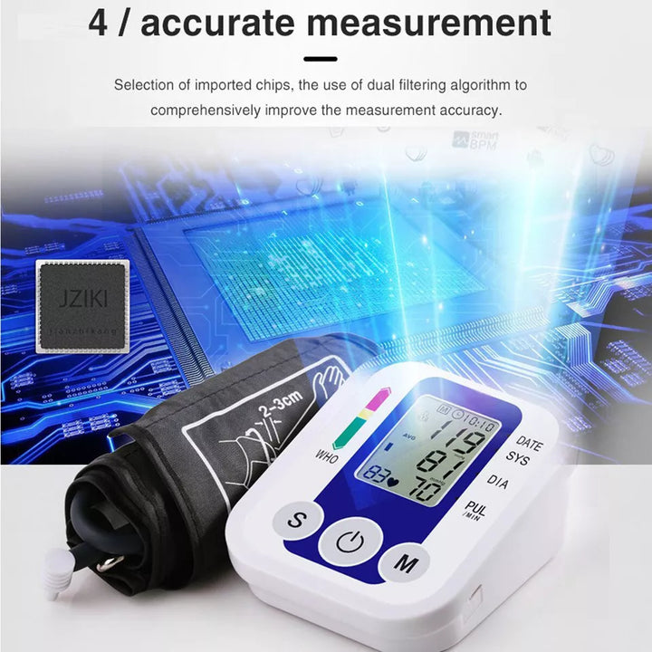 Lisslune | Digital Blood Pressure Monitor | Fully Automatic, Intellisense Technology & Memory Function for Home and Travel Use