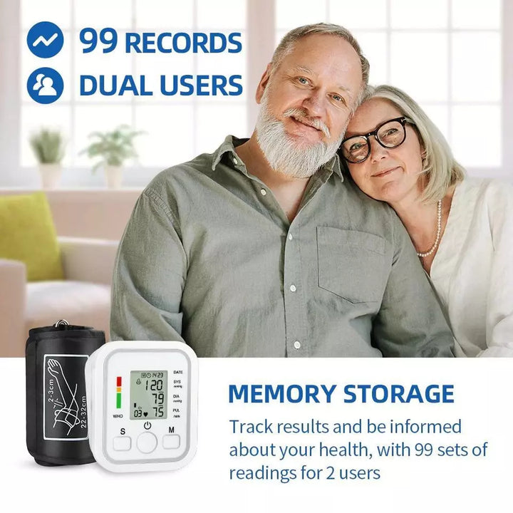 Lisslune | Digital Blood Pressure Monitor | Fully Automatic, Intellisense Technology & Memory Function for Home and Travel Use