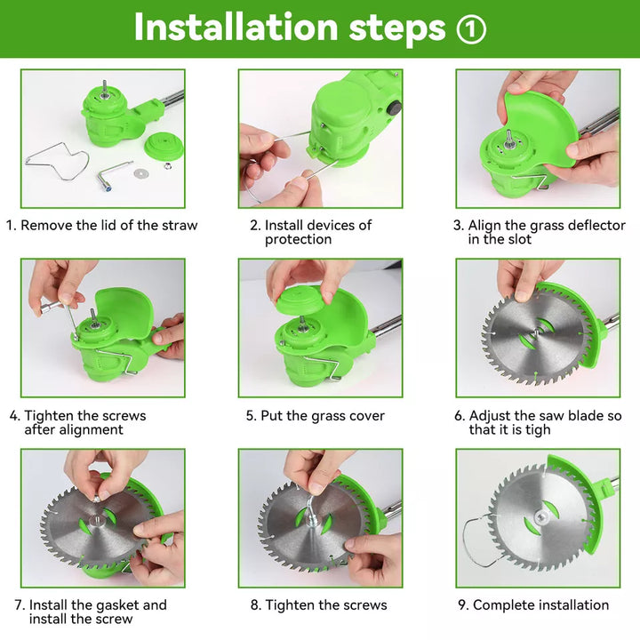 Lisslune | Powerful Electric Battery Operated Cordless Weed Eater / Grass Trimmer