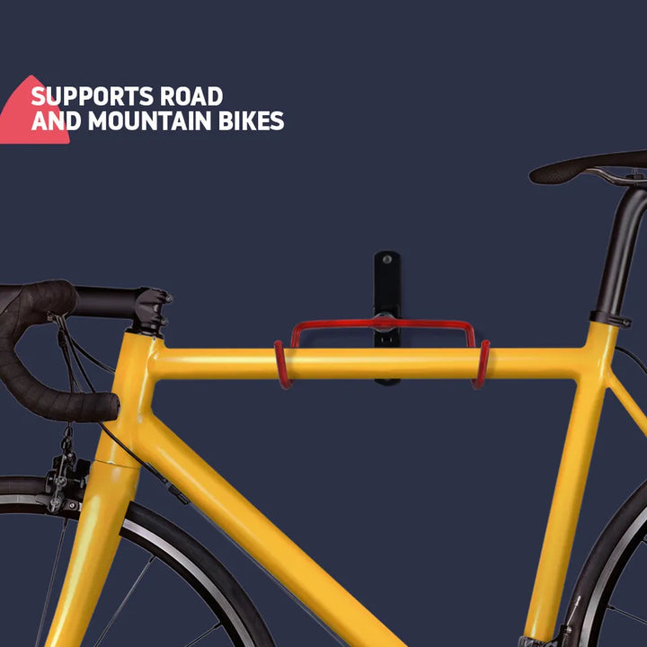 Lisslune | Folding Bike Wall Hook – Space-Saving Bike Hook with Protective Hooks