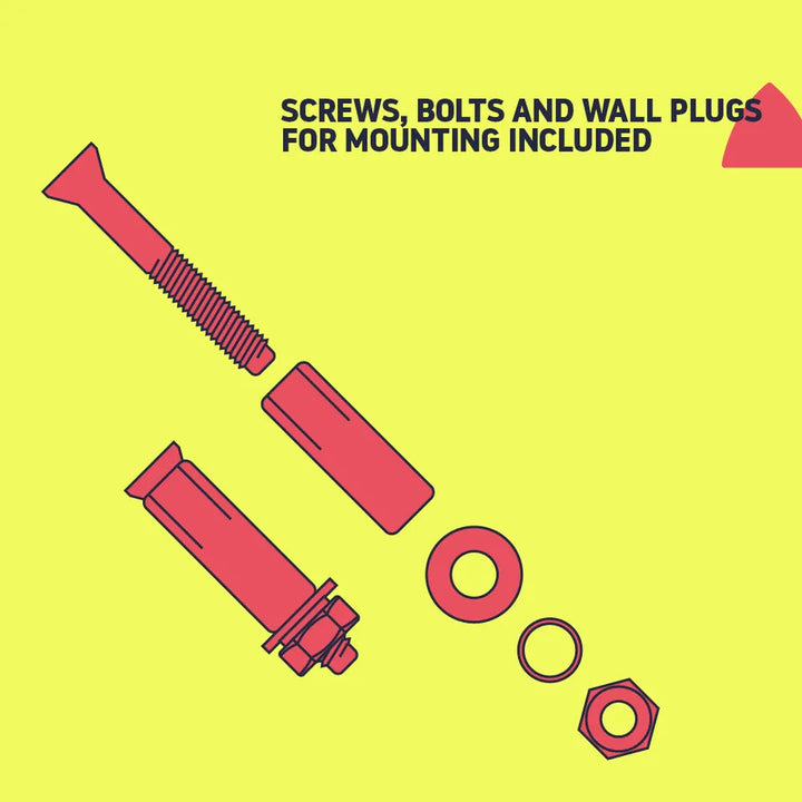 Lisslune | Folding Bike Wall Hook – Space-Saving Bike Hook with Protective Hooks