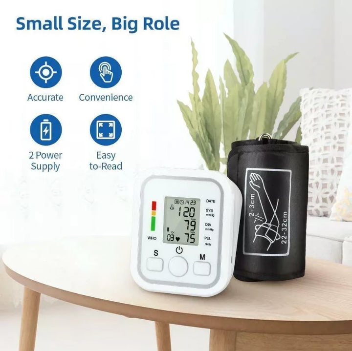 Lisslune | Digital Blood Pressure Monitor | Fully Automatic, Intellisense Technology & Memory Function for Home and Travel Use