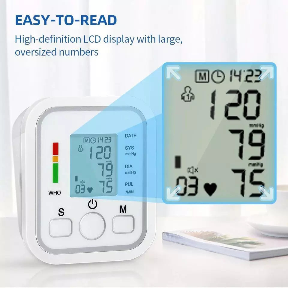 Lisslune | Digital Blood Pressure Monitor | Fully Automatic, Intellisense Technology & Memory Function for Home and Travel Use