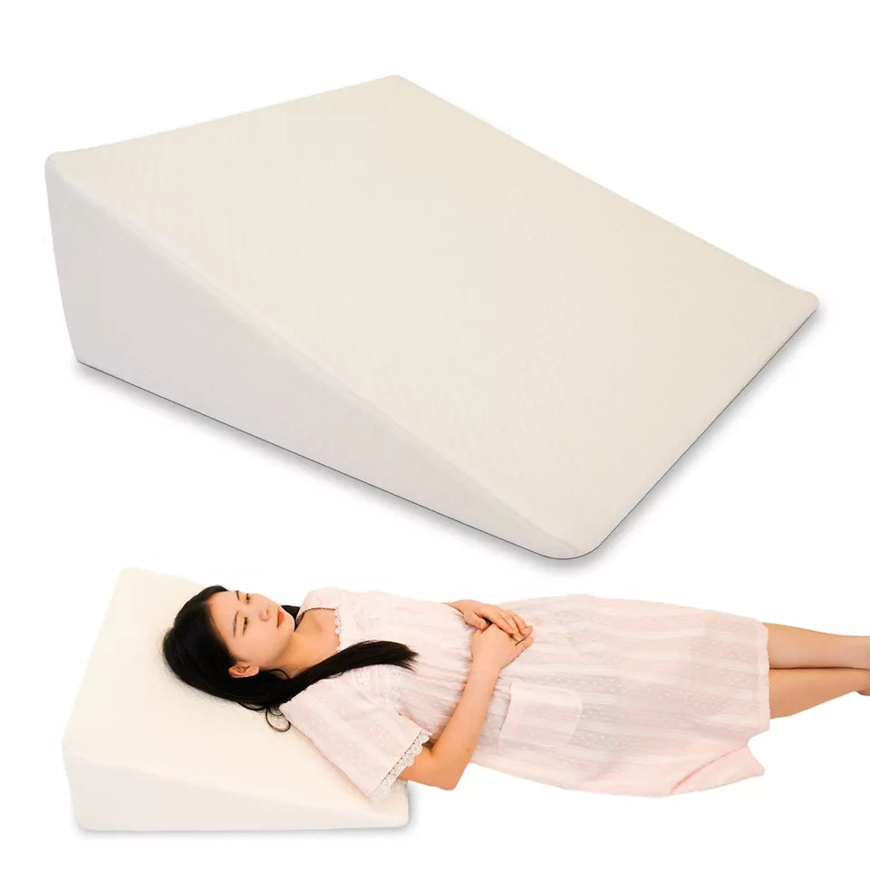 Lisslune | Large Triangle Wedge Pillow | Adjustable Foam for Acid Reflux, Back Pain & Post-Surgery Recovery