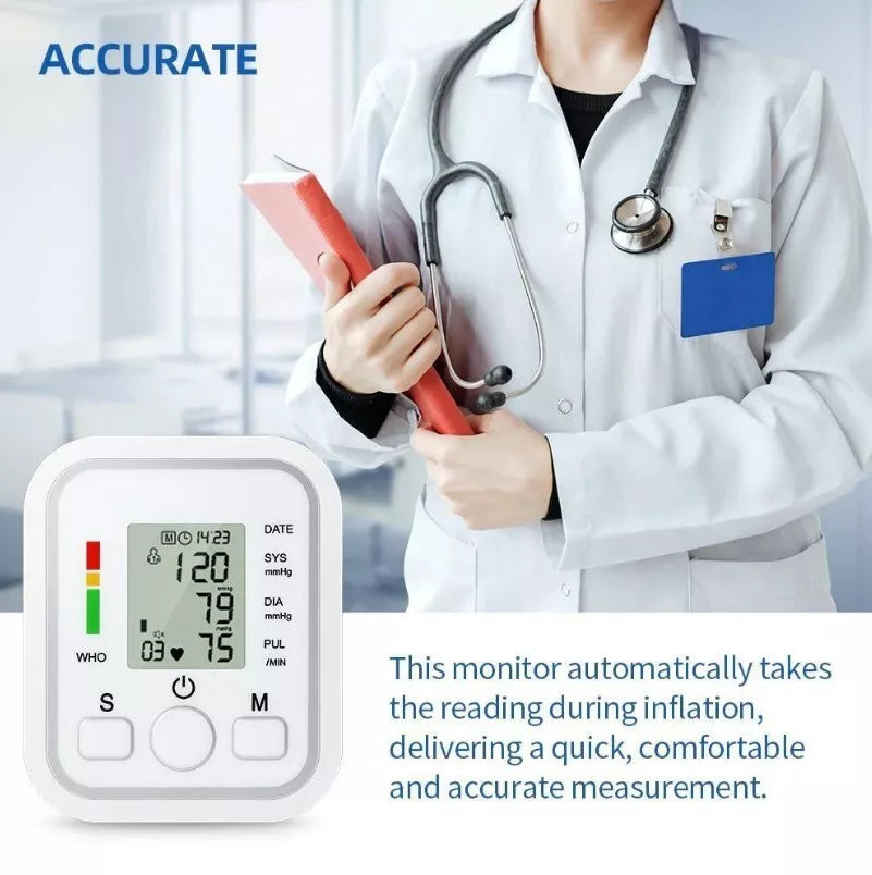 Lisslune | Digital Blood Pressure Monitor | Fully Automatic, Intellisense Technology & Memory Function for Home and Travel Use