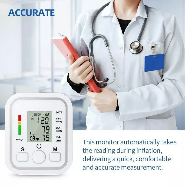 Lisslune | Digital Blood Pressure Monitor | Fully Automatic, Intellisense Technology & Memory Function for Home and Travel Use