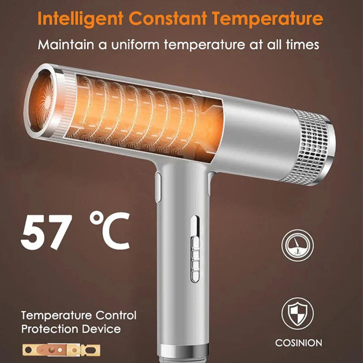 Lisslune | Professional Ionic Hair Dryer | 700W, Ceramic Technology & Adjustable Speeds for Frizz-Free, Shiny Hair at Home