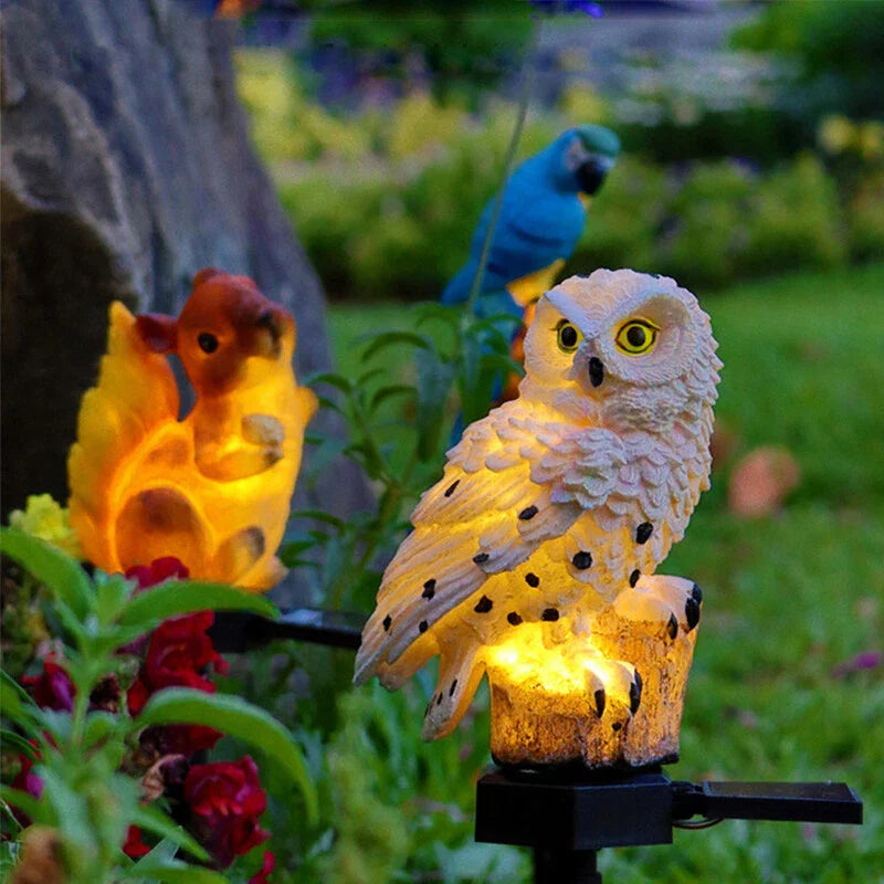 Lisslune | Solar Garden Light Owl – LED Outdoor Light for Garden, Terrace and Balcony, weatherproof