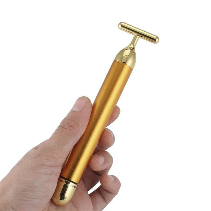 Lisslune | Energy 24K Gold T Beauty Bar Facial Roller Massager