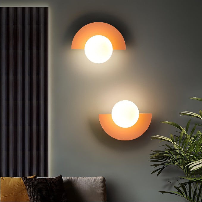Lisslune | Nordic Semicircle Wall Lamp - Modern LED Fixture for Living Room, Bedroom & Hallway Lighting