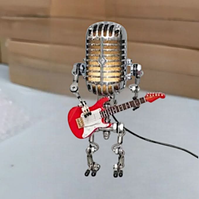 Lisslune | Dimmable Robot Table Lamp with Guitar Design