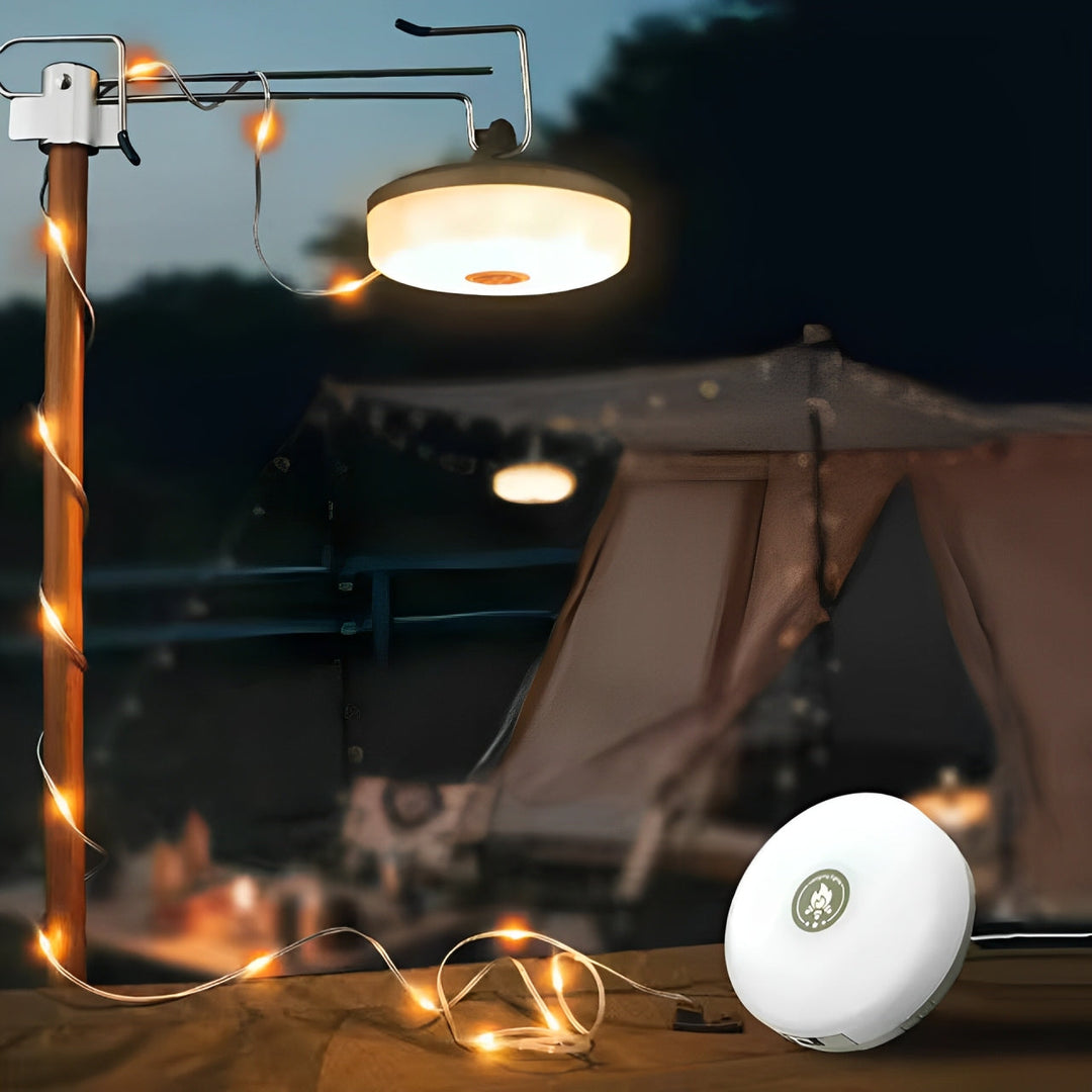 Lisslune | Portable LED Camping String Light – USB Rechargeable Waterproof Fairy Lights for Outdoor & Indoor Use (10m)