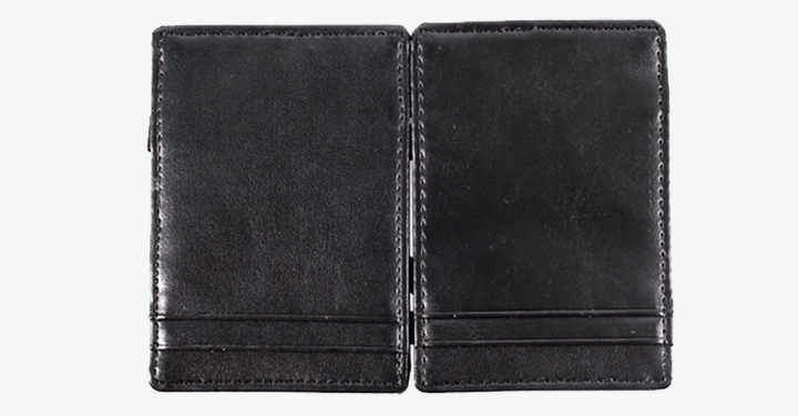 Lisslune | Portable Leather Card Holder - Foldable - Various Colors - Wallet Case for Money & Cards