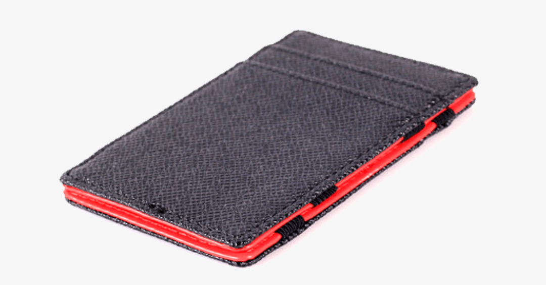 Lisslune | Portable Leather Card Holder - Foldable - Various Colors - Wallet Case for Money & Cards