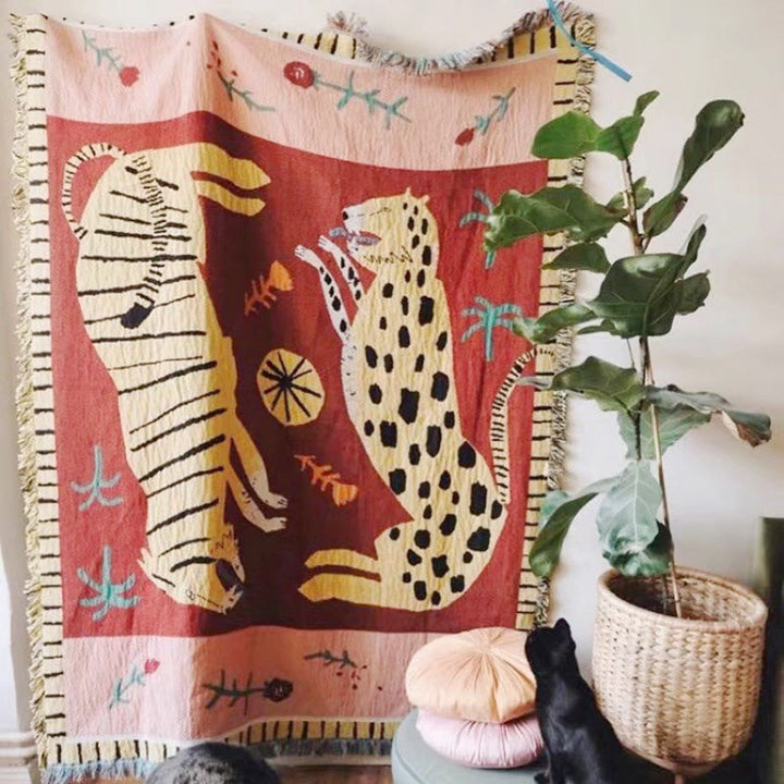 Rynx Hippie Wild Leopard & Tiger Blanket