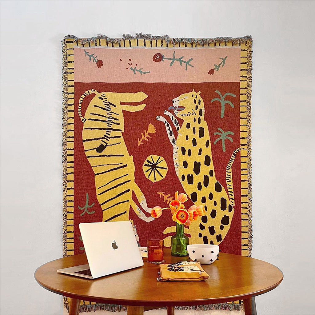 Rynx Hippie Wild Leopard & Tiger Blanket