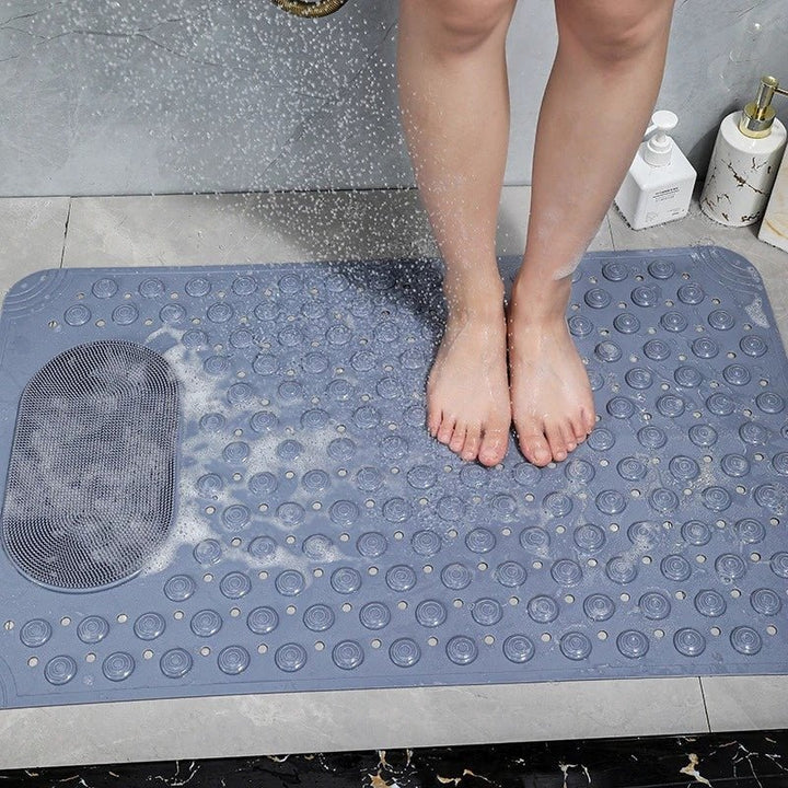 Lisslune | SAFEGRIP SHOWER MAT – Non-Slip Mat with Built-In Foot Scrubber for Safe & Hygienic Showers