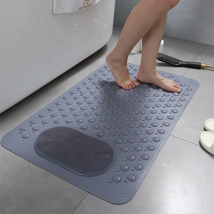 Lisslune | SAFEGRIP SHOWER MAT – Non-Slip Mat with Built-In Foot Scrubber for Safe & Hygienic Showers