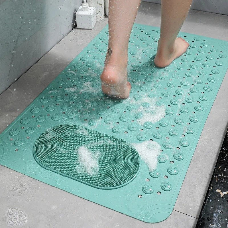 Lisslune | SAFEGRIP SHOWER MAT – Non-Slip Mat with Built-In Foot Scrubber for Safe & Hygienic Showers