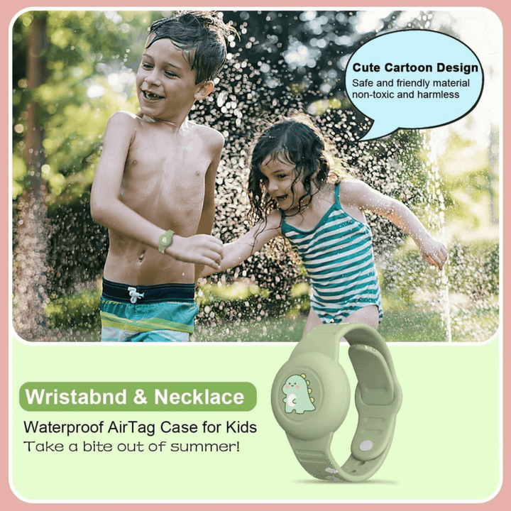 Lisslune | SAFESNUG – Kids’ Airtag Bracelet with Fun Dino Design