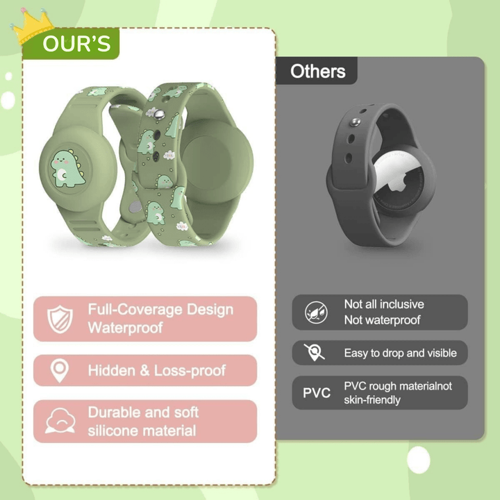 Lisslune | SAFESNUG – Kids’ Airtag Bracelet with Fun Dino Design
