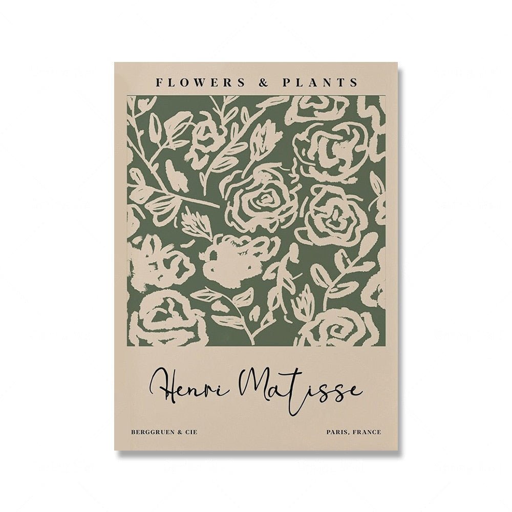 Lisslune | Sage Green Matisse Yayoi Kusama Exhibition Poster